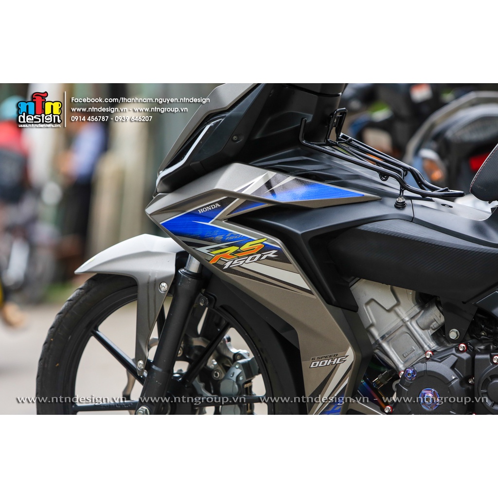 Tem rời mẫu RS xanh cho Winner V1 xám