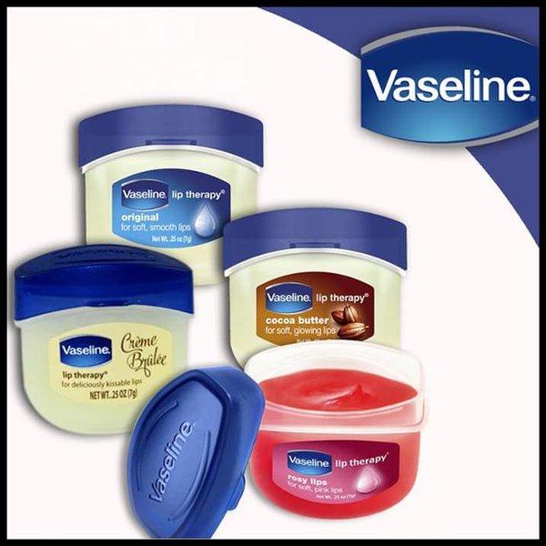Sáp Dưỡng môi VASELINE 7g dạng hũ có màu và không màu.