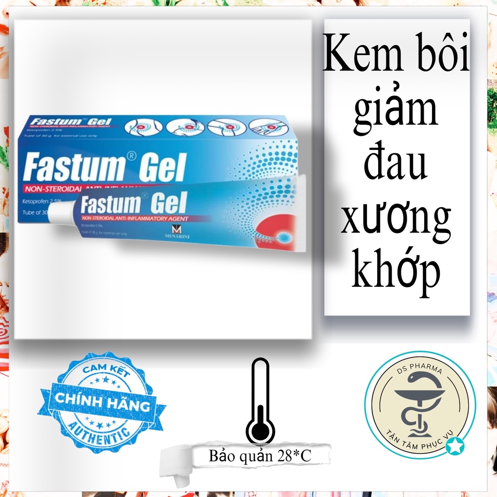 Gel bôi Fastum Gel Menarin giúp giảm đau và kháng vi.ê.m xương khớp