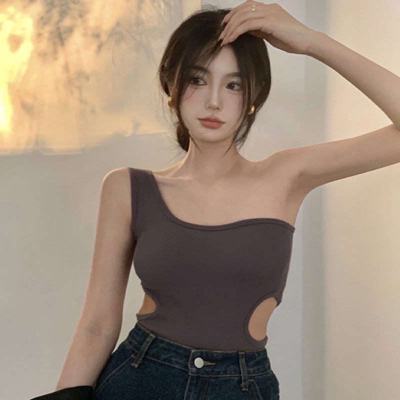 Áo croptop XINLANYASHE không đường may phong cách Hàn Quốc thời trang 2023 dành cho nữ