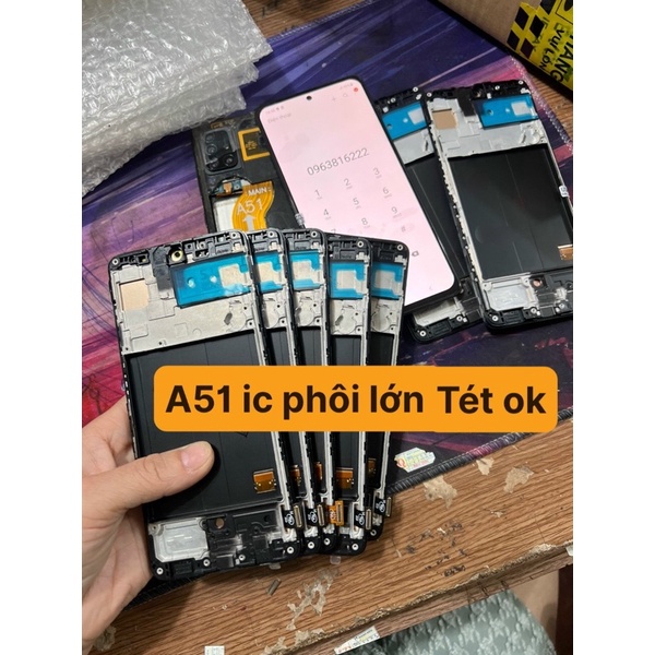 Màn hình full bộ Samsung galaxy A51 oled 2ic phôi to