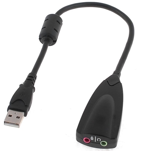 Dây Cáp Chuyển Đổi Thẻ Âm Thanh 3D Cho Tai Nghe Mic 7.1 Kênh USB 2.0 3.5mm
