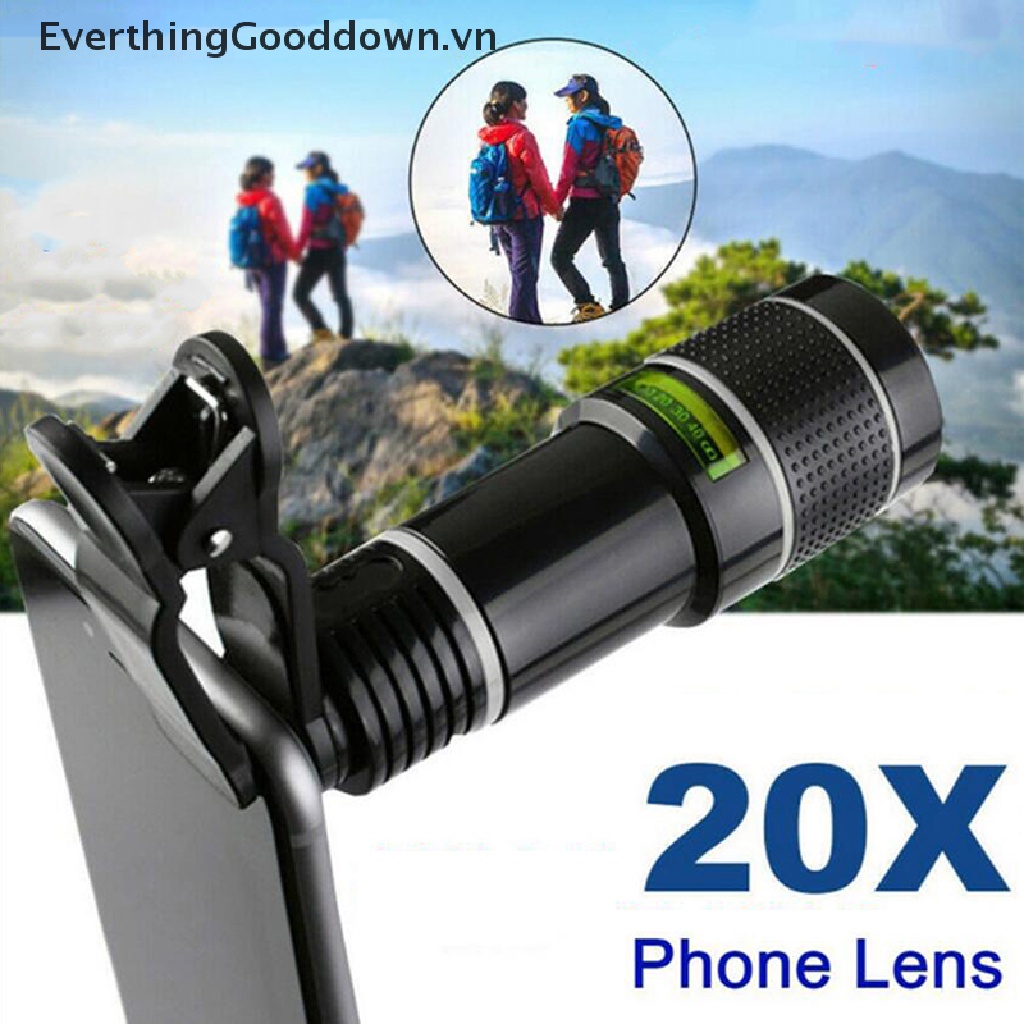Ống Kính Phóng To 20x HD Có Kẹp Tiện Dụng Cho Điện Thoại Thông Minh