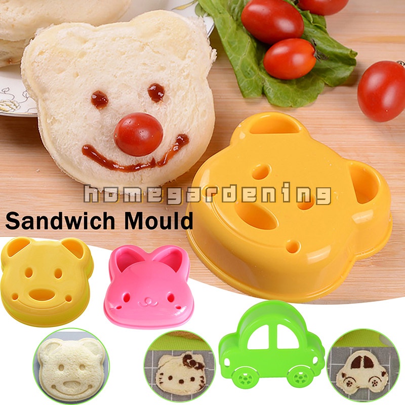 Khuôn Cắt Bánh Mì Sandwich Tạo Hình Gấu / Thỏ / Xe Hơi Độc Đáo Tiện Dụng DIY