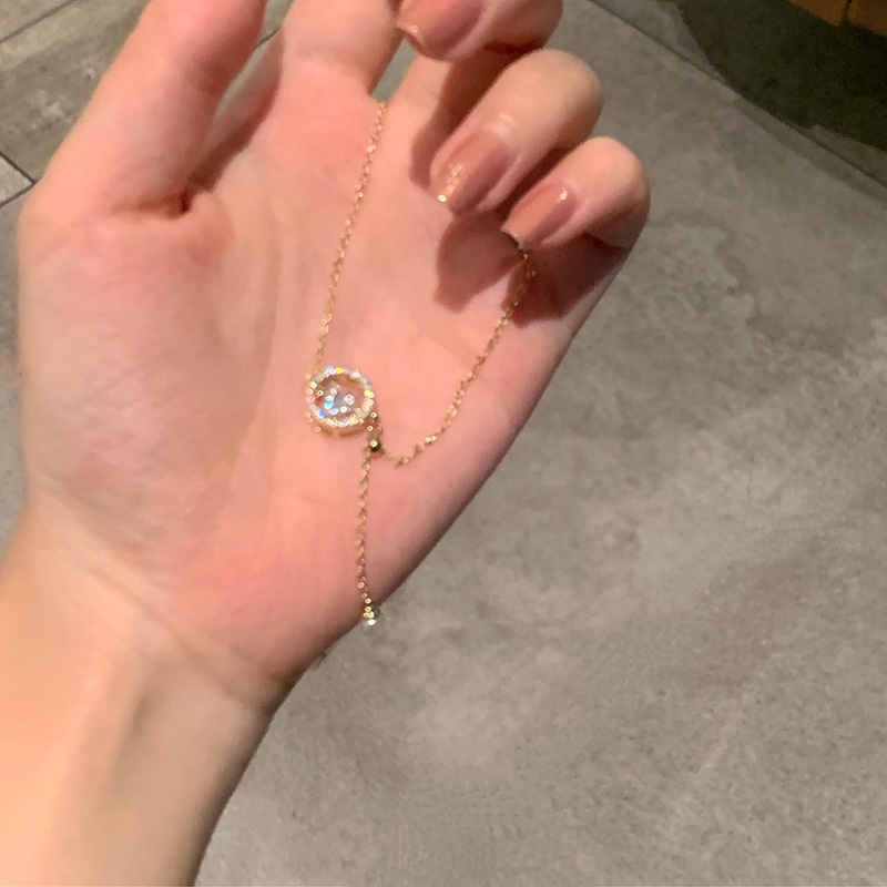 Vòng Tay Đính Đá Zircon Hình Trái Tim Đơn Giản Phong Cách Hàn Quốc Cho Nữ