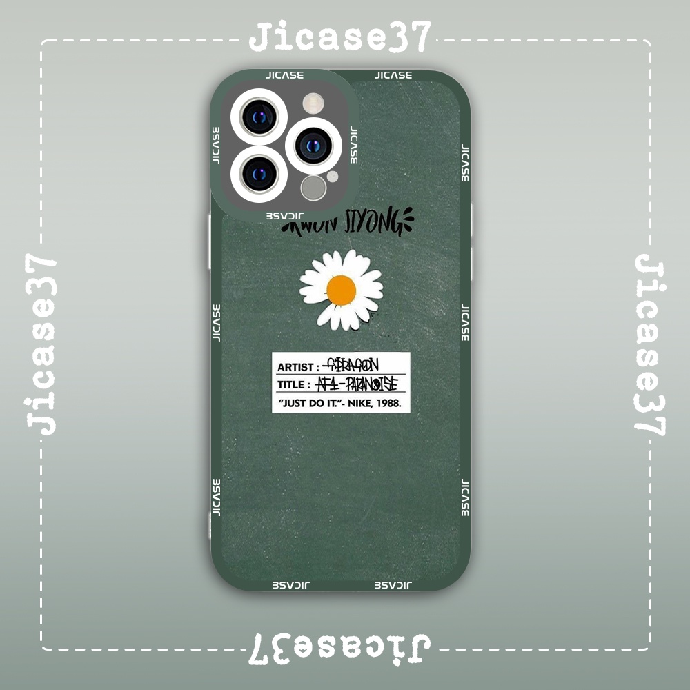 Ốp lưng iphone cạnh vuông Jicase JMcase Hoa Cúc Daisy Flower Peaceminusone Thời Trang x/xs/11/12/pro/max/plus/promax