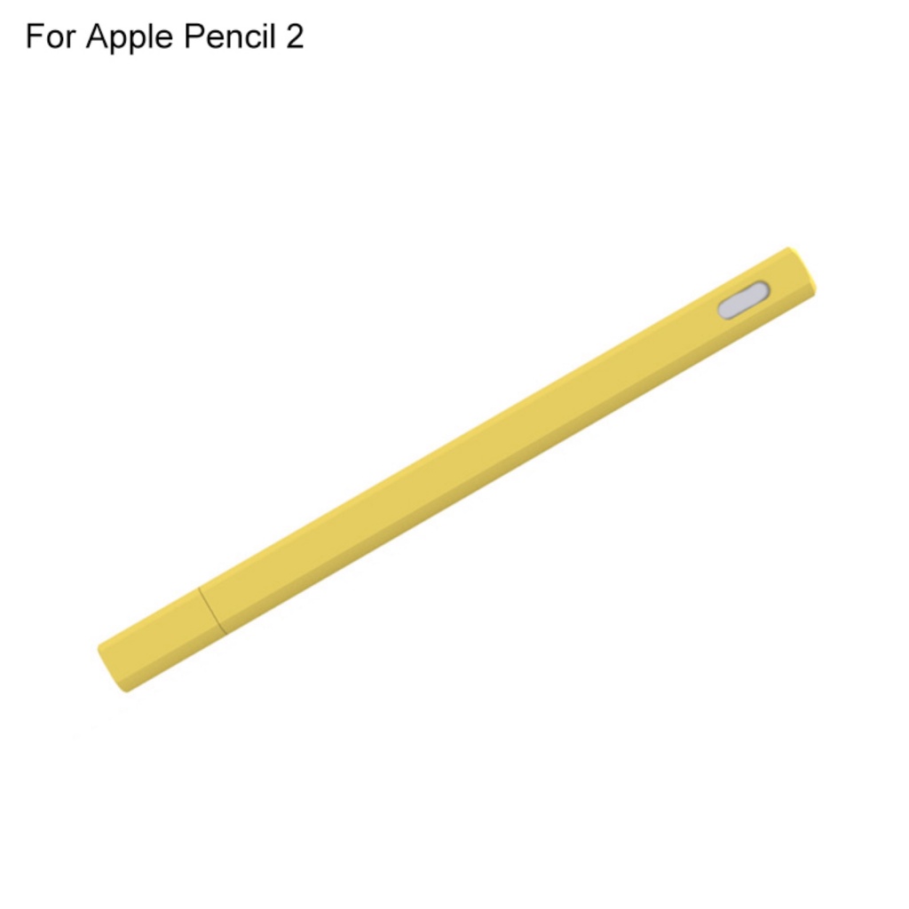 Vỏ Bảo Vệ Bút Cảm Ứng Apple Pencil 1 / 2 Bằng Silicon Màu Trơn Họa Tiết Hoa Hướng