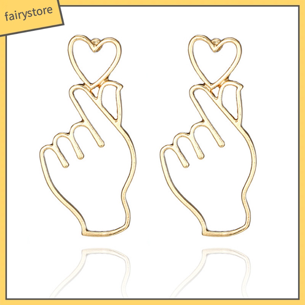 Bông Tai Hình Học / Trái Tim / Lá Cây Thời Trang Cho Nữ [Fairy1] Làm Quà Tặng