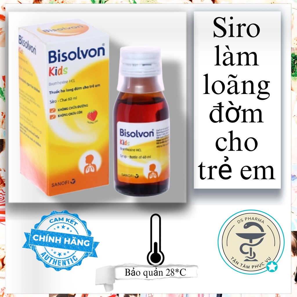 Siro Bisolvon Kids làm loãng đờm (Chai 60ml)