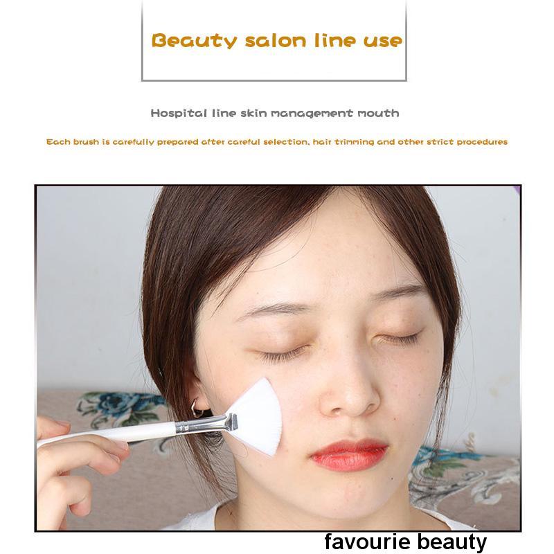 🌺 🌺Thẩm mỹ viện Chăm sóc da Bàn chải mặt nạ Áp dụng chất lỏng Spa Lông mềm Bàn chải hình quạt