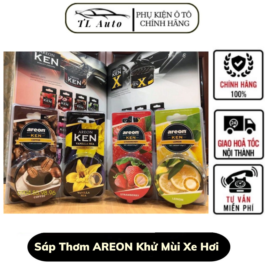 Sáp Thơm AREON Khử Mùi Xe Hơi Cao Cấp - Nước hoa AREON KEN Chính Hãng Nhập Khẩu Bulgaria (nhiều mùi) TL Auto