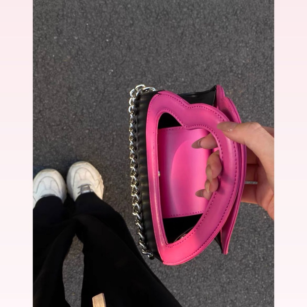 Túi Xách Đeo Vai Hình Vuông Cỡ Nhỏ Phối Dây Đeo Sợi Xích Màu Tương Phản Thời Trang Mới 2022 # 8YFU