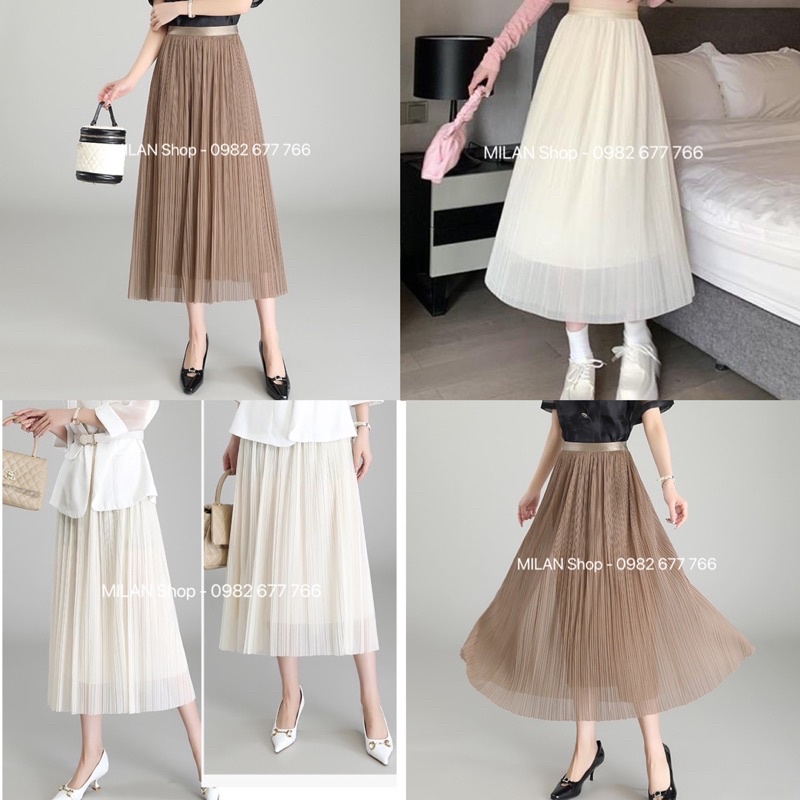 Chân váy von xòe dập ly hot hit