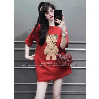 Áo Phông Gấu Tay Lỡ Form Rộng,Áo Phông Nữ Hình Gấu Bearbrick siêu hot