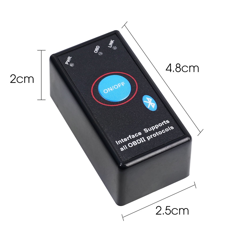 Thiết Bị Chẩn Đoán Lỗi Ô Tô OBD2 Bluetooth V1.5 Hai Chế Độ Kết Nối Bluetooth OBDII Tương Thích Với Android, Symbian, Windows