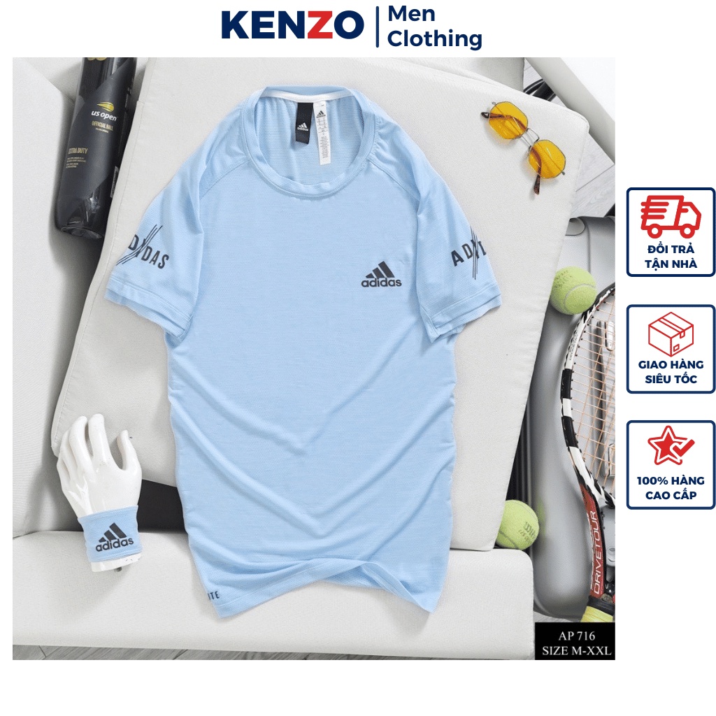 Áo phông thể thao nam Adidas hàng đẹp xịn thun lạnh chất mát Hàng Hiệu Kenzo KN631 Áo thun nam mùa hè mặc nhà 2023