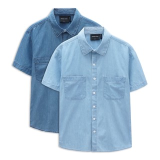 Áo Sơ Mi Denim Short Sleeves