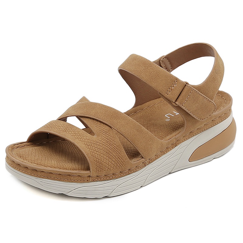 Hàng Có Sẵn Giày Sandal Thể Thao Hở Ngón Đế Xuồng Dày Dặn Nhẹ Nhàng Thoải Mái Có Size Lớn Cho Nữ