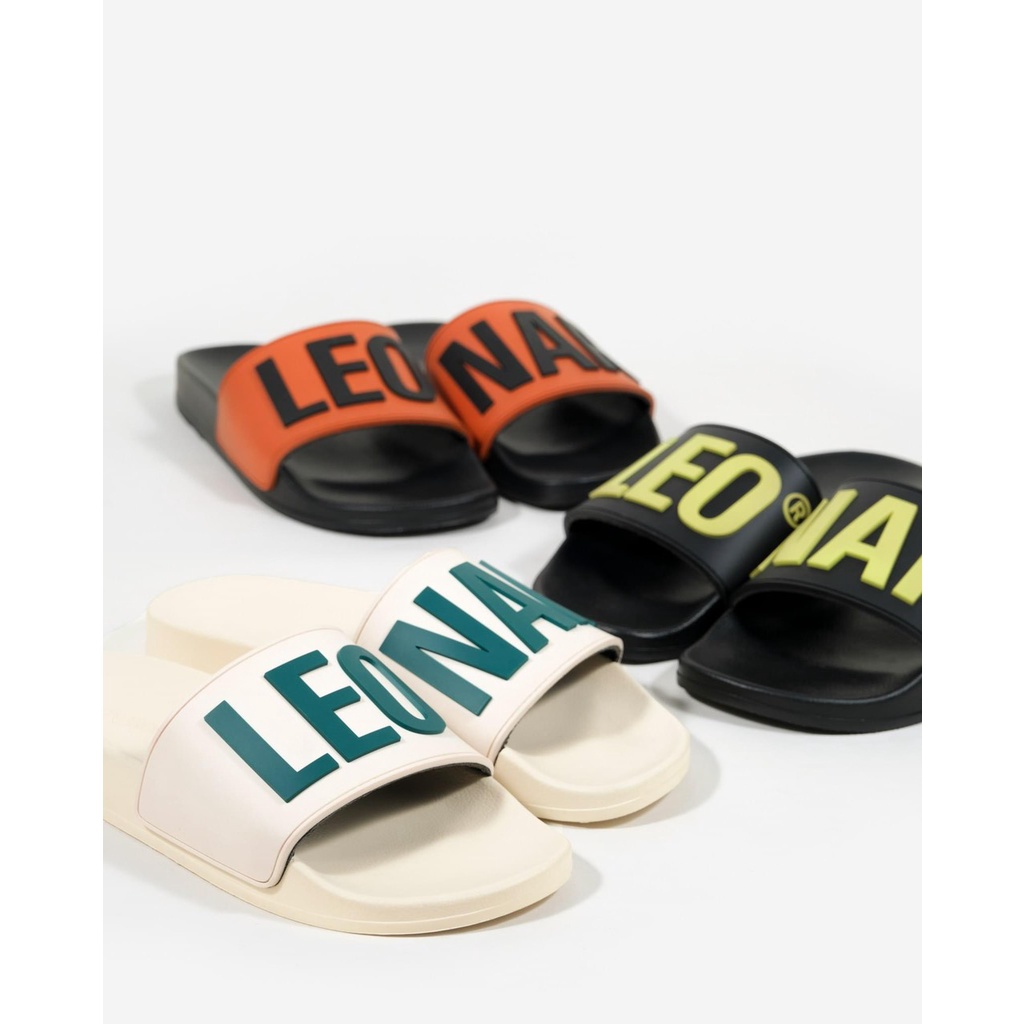 Dép LeoNaR , Dép quai ngang thời trang phong cách đế cao su đi êm chân full box