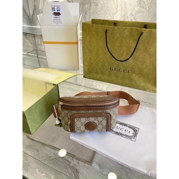 Túi mề gà W366-22 đeo chéo BUMBAG GG LOGO CHẤT DA TOGO, DA THẬT SIZE MINI : 22 CM FULLBOX