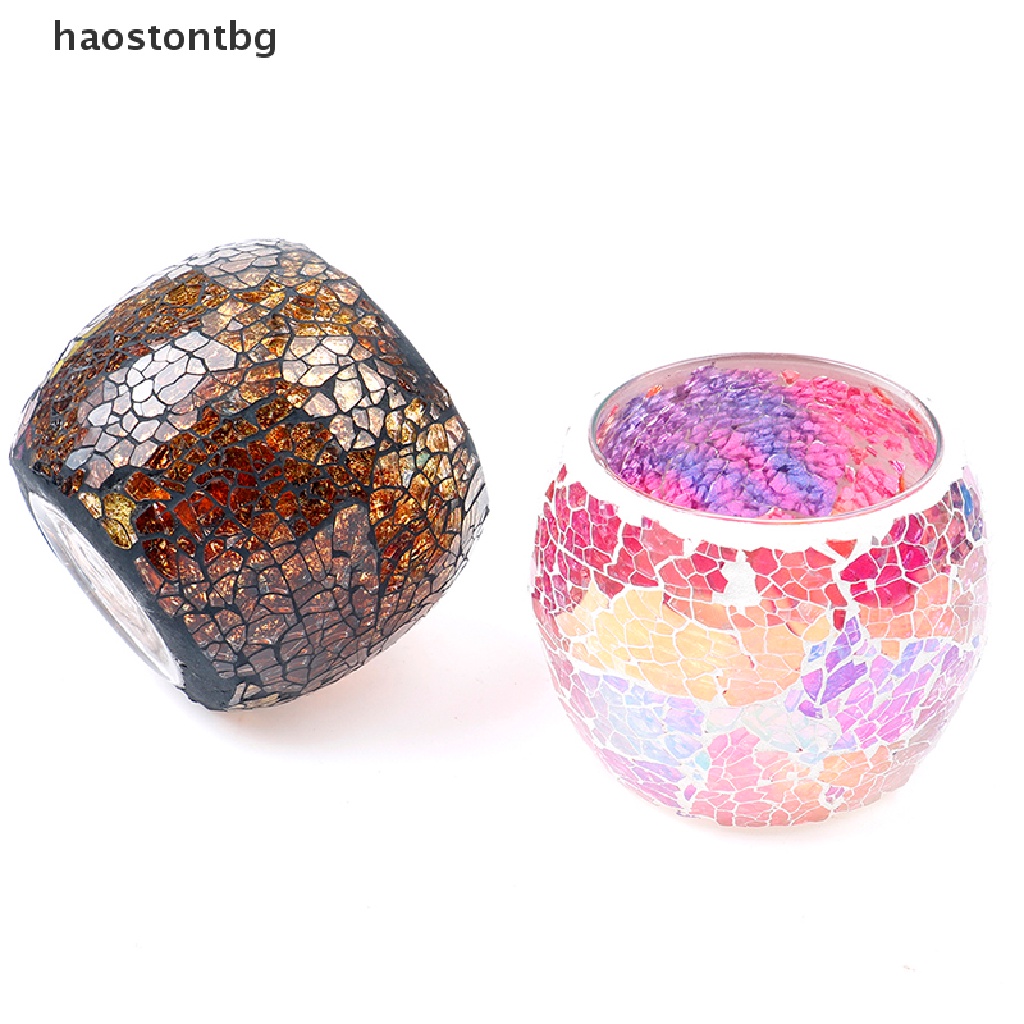 Giá Đỡ Đèn Trà Bằng Thủy Tinh Phong Cách Mosaic Độc Đáo Trang Trí Nhà Cửa