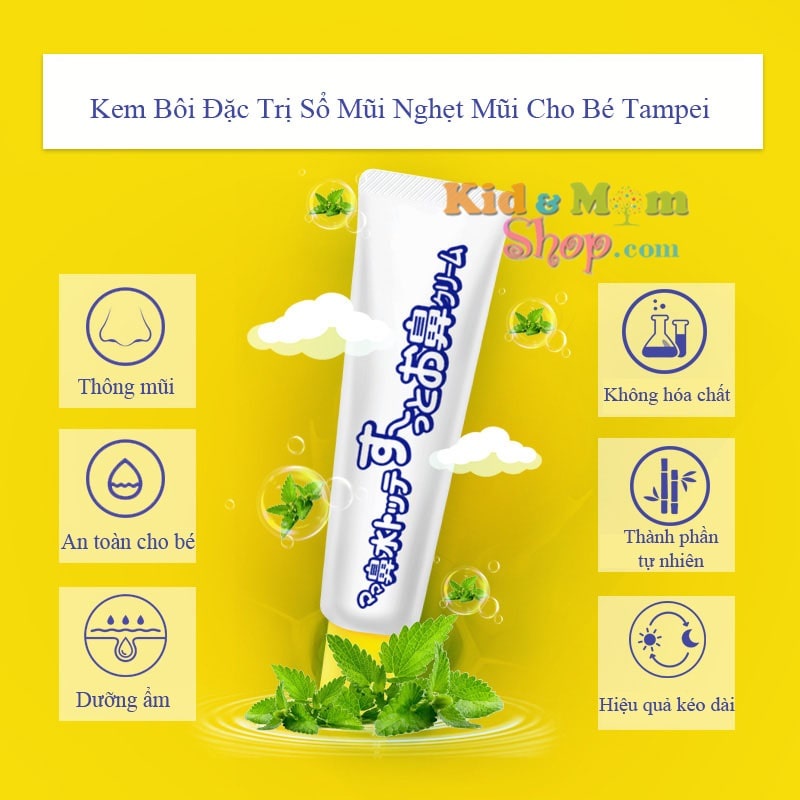 KEM BÔI GIÚP GIẢM SỔ MŨI NGẠT MŨI CHO BÉ TAMPEI