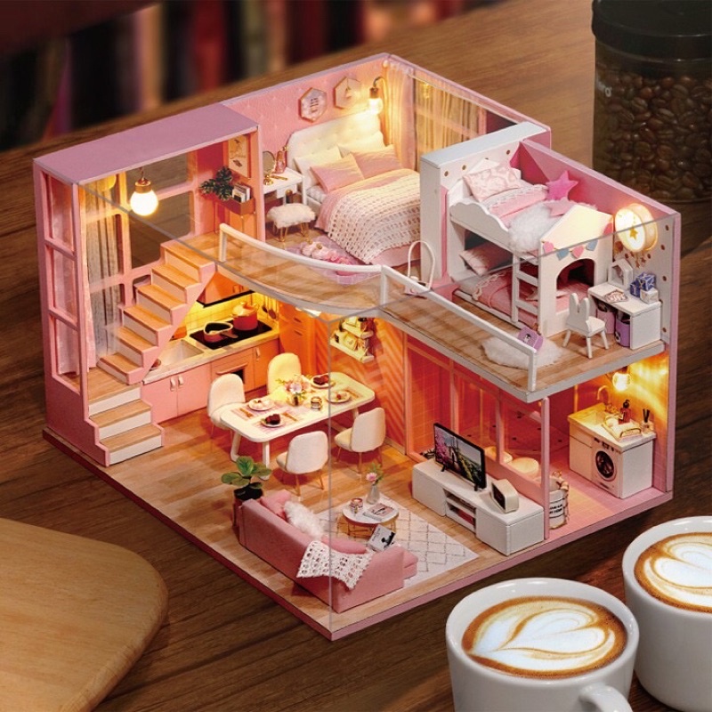 Bộ đồ chơi lắp ráp mô hình nhà búp bê DIY Doll House Miniatute- DREAM ANGLE L-026-B