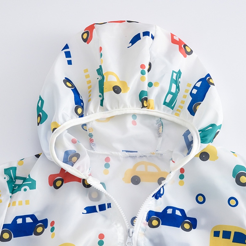 Áo Khoác Chống Nắng Mỏng Có Nón Thời Trang Mùa Hè Cho Bé Trai Và Gái 2-7 Tuổi