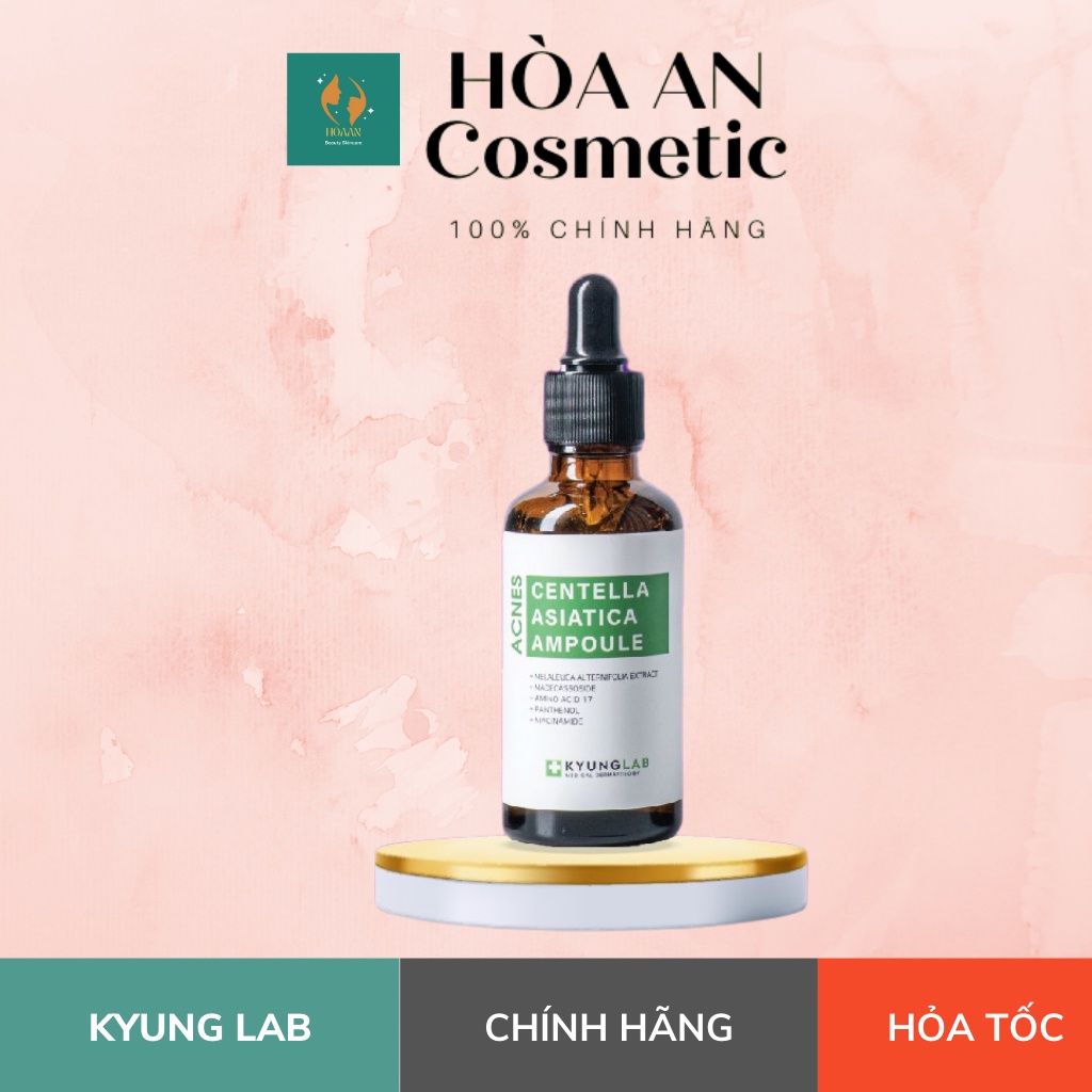 Tinh chất serum ngăn ngừa mụn Kyung Lab Acnes Centella Asiatica Ampoule, giảm sưng viêm, mụn ,kiềm dầu 50ml