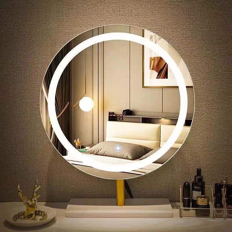 Gương Trang Điểm Thông Minh Cao Cấp Có Đèn led Và Thể Xoay Được Để Bàn Phòng Ngủ