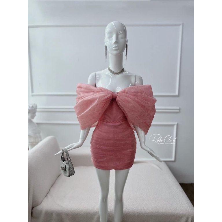 Đầm dự tiệc thiết kế lưới kim tuyến lót phi siêu xinh thời trang sang trọng , phong cách tiểu thư - bánh bèo sành