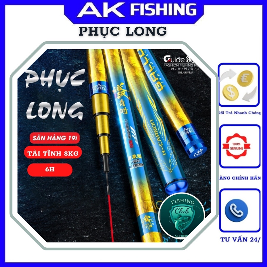 Cần câu đài phục long  GUIDE chính hãng carbon 9 lớp chuyên săn hàng câu tay đơn đài câu cá trắm chép khủng  giá rẻ