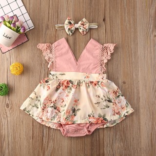 Bộ bodysuit một mảnh tay ngắn hình ngôi sao dễ thương cho bé sơ sinh