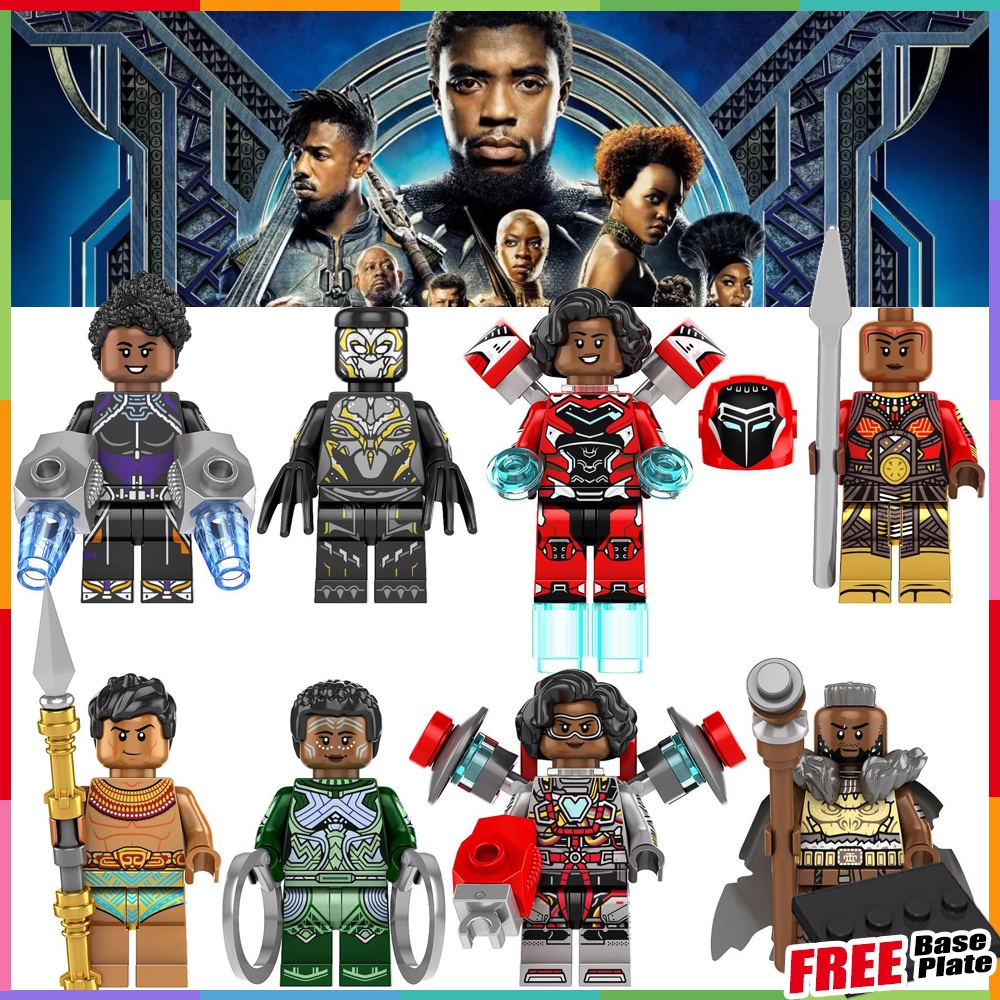 Khối Xây Dựng Minifigures Black Panther Wakanda Mãi Mãi Shuri Nakia Riri Williams Mini Nhân Vật Đồ Chơi Quà Tặng KF6178