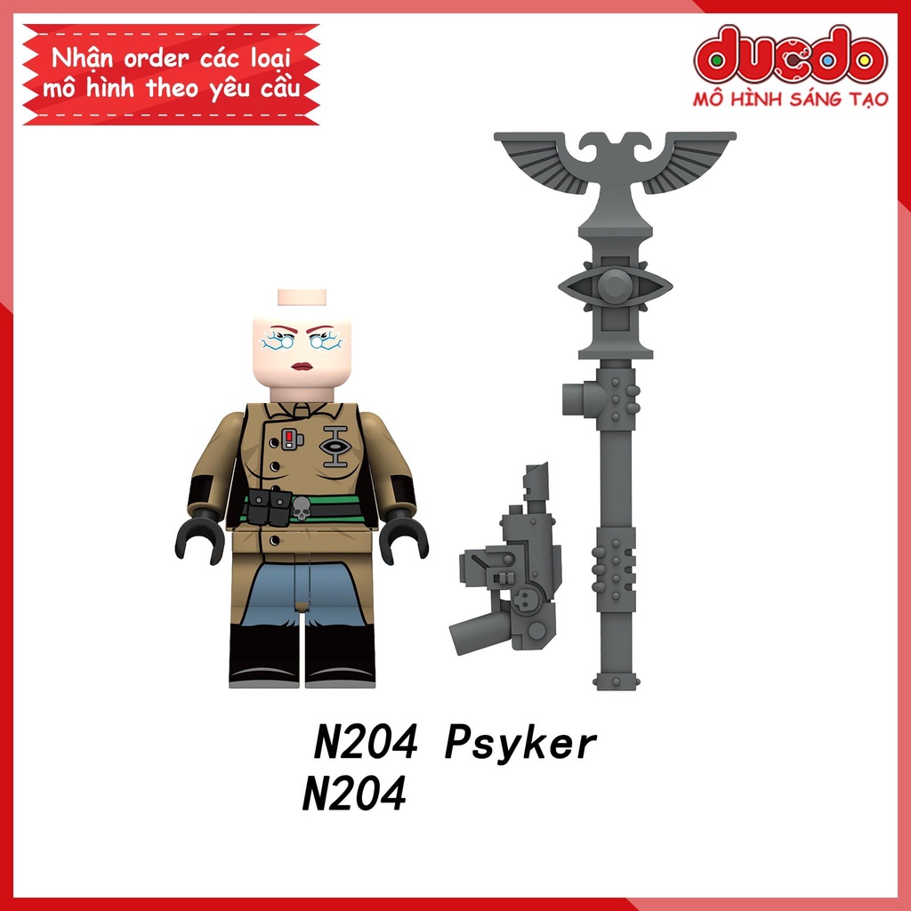 Minifigures lính trong Death Korps of Krieg siêu đẹp - Đồ chơi Lắp ghép Xếp hình Mini XINH N201 - N204