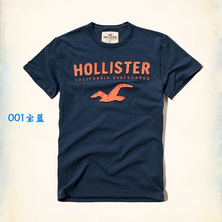 Hollister Nam Mùa Hè Seagull & HCO In 100% Cotton Cao Cấp oversize Top Thời Trang Phong Cách Mỹ Dạo 