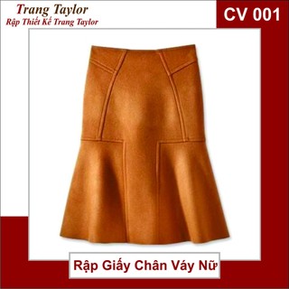Rập giấy chân váy nữ cv001 full size s-xxl