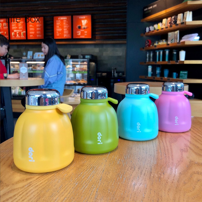 Bình Nước Giữ Nhiệt Bằng Thép Không Gỉ 304 Họa Tiết Hoạt Hình Dễ Thương