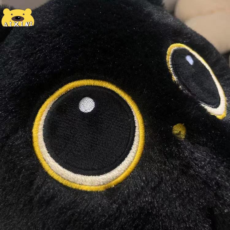 Gấu Bông Mèo Gối mèo dài, mèo đen, búp bê mèo, đồ chơi sang trọng