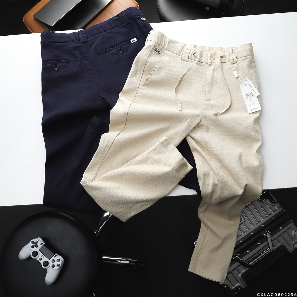 Quần dài thời trang nam chất liệu linen cao cấp, form slim fit tôn dáng 60223A