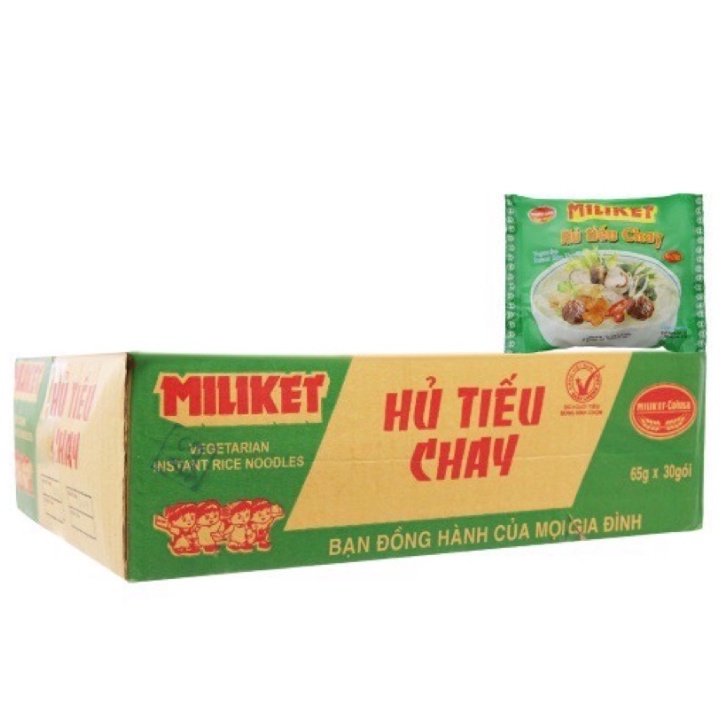 Thùng 30 gói - Hủ Tiếu Chay thương hiệu Miliket Colusa