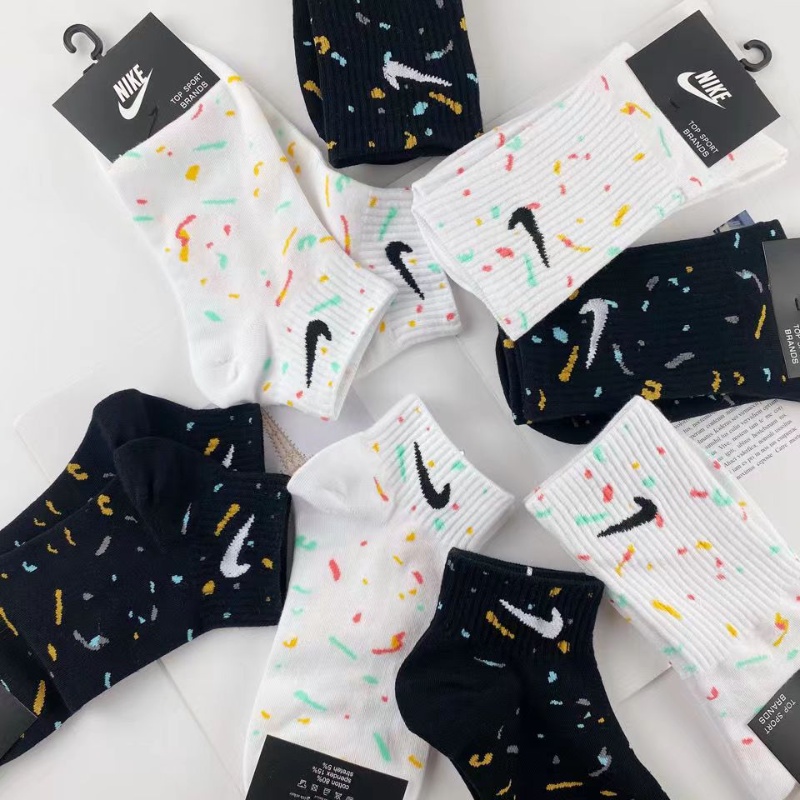 Set 2 Đôi Vớ Thể Thao Cổ Ngắn Nhiều Màu Sắc Phong Cách Hipster Đường Phố
