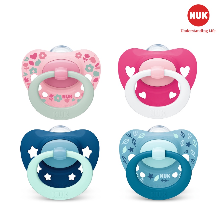 Bộ 2 ti giả NUK silicone ban ngày 0-6m, 6-18m, 18-36m