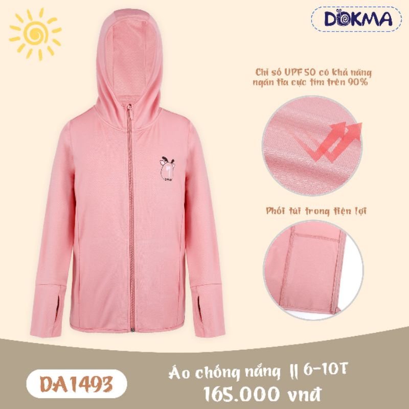 Áo chống nắng cho bé Dokma 6-10T DA1493
