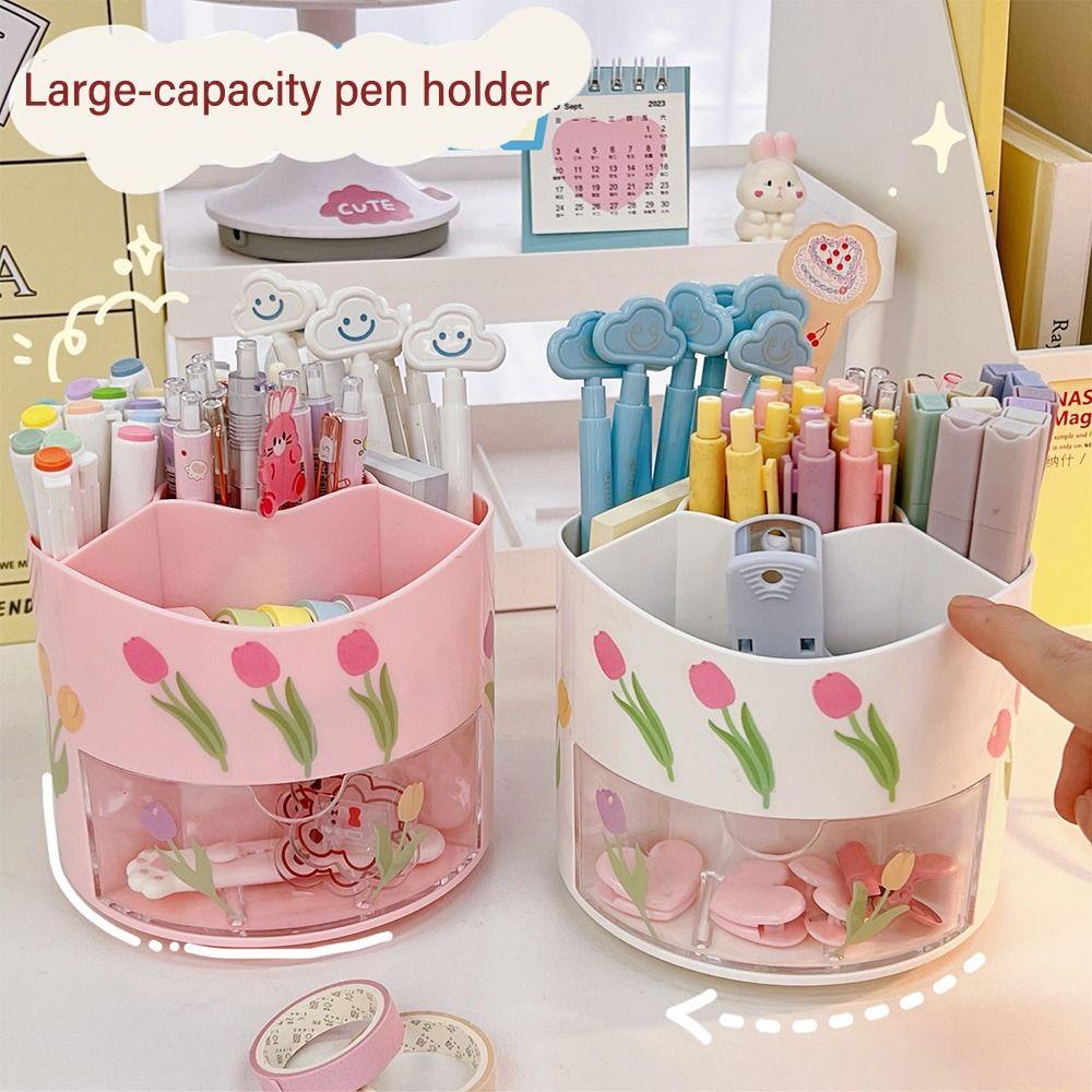 CHOOKEY Hộp Đựng Bút 5 Ngăn Sức Chứa Lớn Sắp Xếp Gọn Gàng Để Bàn Cho Trường Học / Văn Phòng