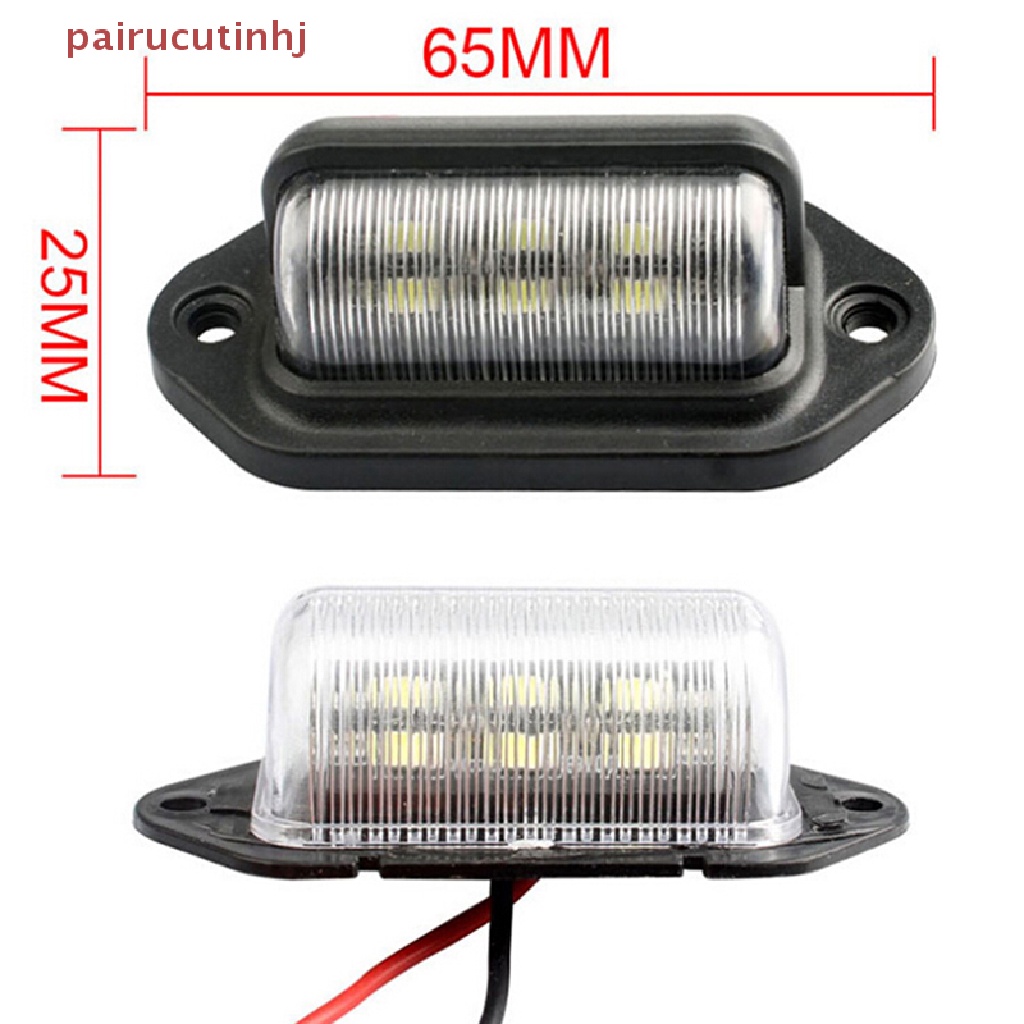 1 Cặp Đèn LED 6 Bóng 12V Chống Nước Gắn Biển Số Xe Hơi Xe Tải