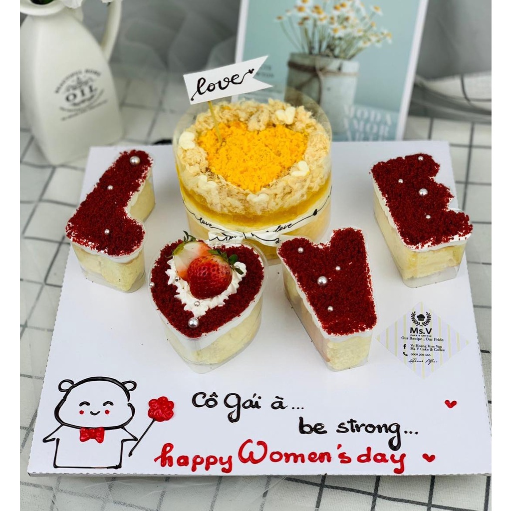 10 Chữ LOVE Đựng Bánh Lạnh, Tiramisu