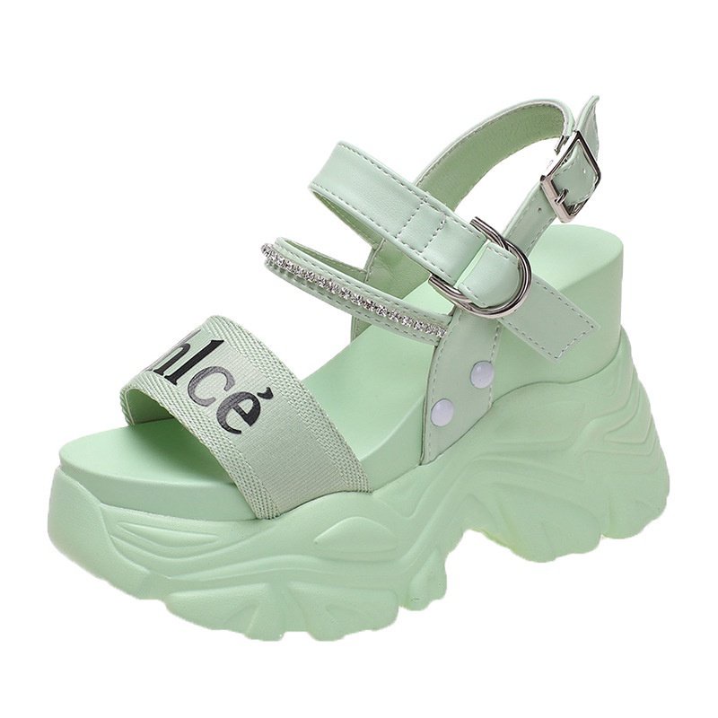 2023Dép bánh mì thời trang nữ quai ngang bản to phong cách hiện đại đế cao, dép quai thuê hàng cao cấp DN