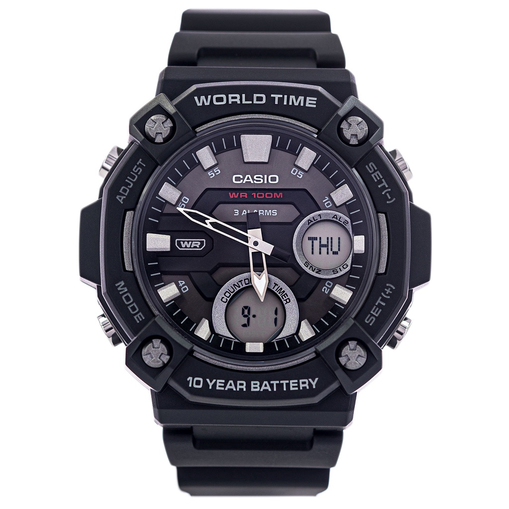 Đồng hồ nam dây nhựa Casio chính hãng Anh Khuê AEQ-120W-1AVDF