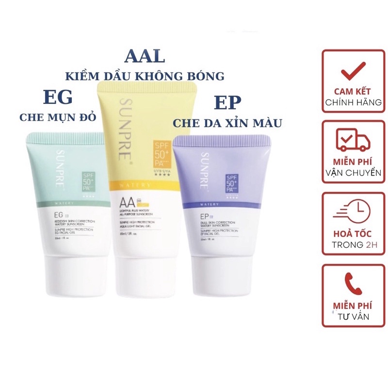 Kem chống nắng che khuyết điểm da mụn Mona Frema Sunpre High protection EG facial gel 30ml BS DA LIỄU AN